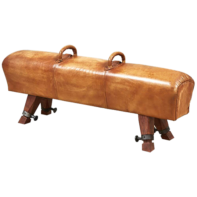 Козлик дизайнерский Leather Gymnastic Goat Loft Коричневый Карамель Графит Козлик дизайнерский Leather Gymnastic Goat Loft Коричневый Карамель Графит в Грозном | Loft Concept