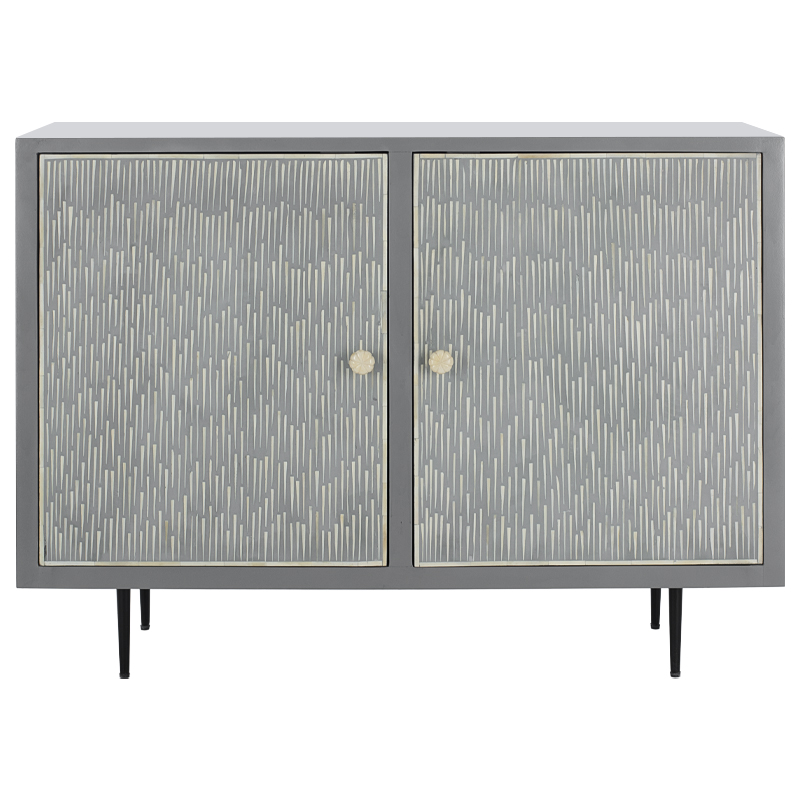 Буфет инкрустированный Inlaid Bone gray Серый Белый Буфет инкрустированный Inlaid Bone gray Серый Белый в Грозном | Loft Concept