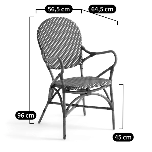 Кресло плетеное из ротанга Ronald Black White Rattan Chair Кресло плетеное из ротанга Ronald Black White Rattan Chair в Грозном