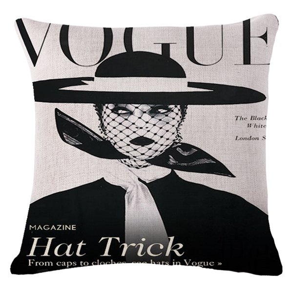 Декоративная подушка VOGUE II Черно-белый Декоративная подушка VOGUE II Черно-белый в Грозном | Loft Concept