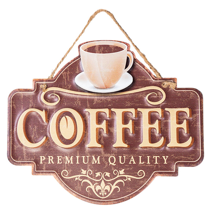 Аксессуар на стену Coffee Premium Quality II Коричневый винтаж Аксессуар на стену Coffee Premium Quality II Коричневый винтаж в Грозном | Loft Concept