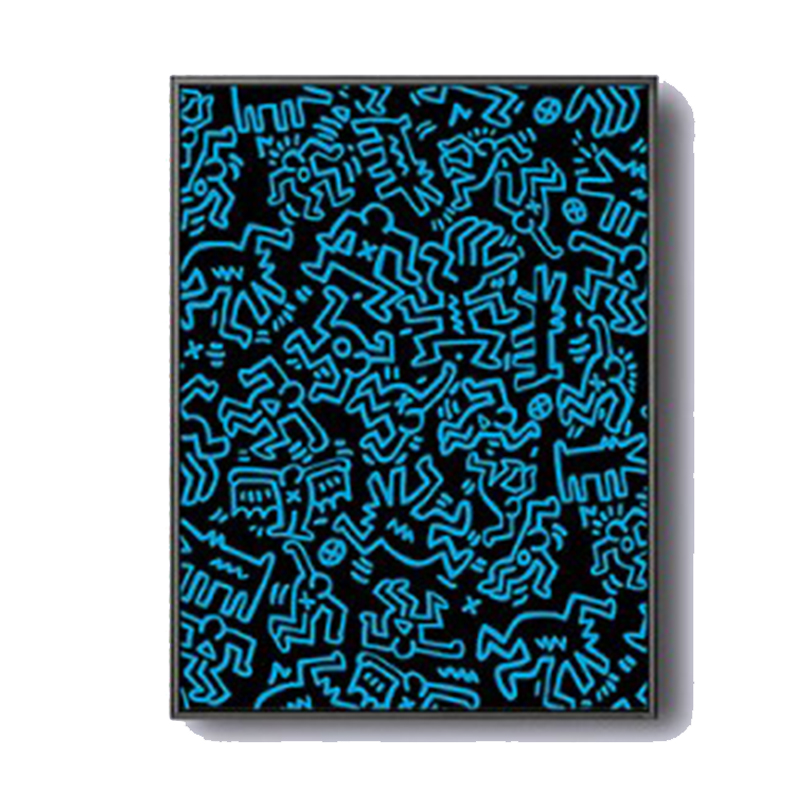 Постер Keith Haring 7 Черный Синий Постер Keith Haring 7 Черный Синий в Грозном | Loft Concept