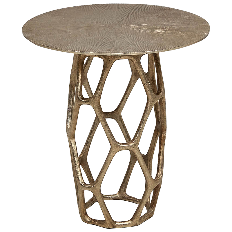 Круглый приставной столик из металла Mahdi Side Table Винтажное Темное Золото Круглый приставной столик из металла Mahdi Side Table Винтажное Темное Золото в Грозном | Loft Concept