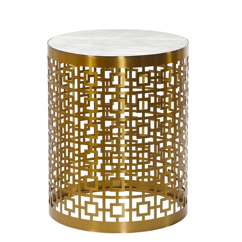 Приставной стол Artesia Side Table Table White Глянцевое золото Белый Приставной стол Artesia Side Table Table White Глянцевое золото Белый в Грозном | Loft Concept