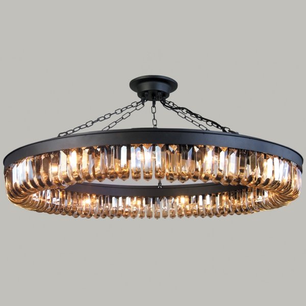 Люстра Retro Frozen Glass Chandelier 15 Черный Люстра Retro Frozen Glass Chandelier 15 Черный в Грозном | Loft Concept