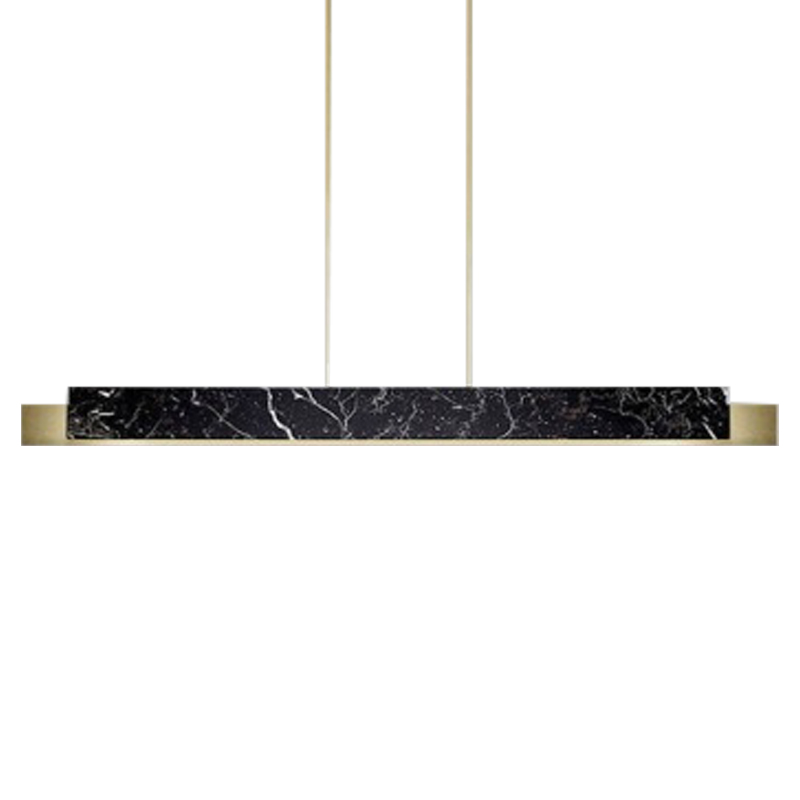 Люстра Leonce Marble Linear Chandelier Brass Черный Мрамор Nero Латунь Люстра Leonce Marble Linear Chandelier Brass Черный Мрамор Nero Латунь в Грозном | Loft Concept