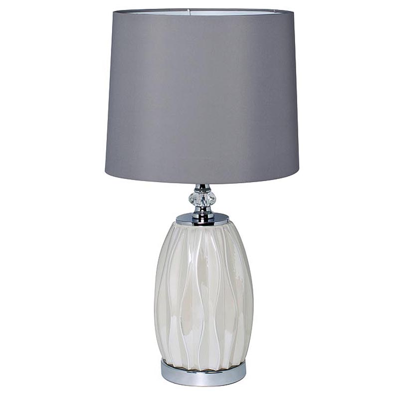 Настольная лампа Christer Table Lamp white glass Голубой Серый Никель Настольная лампа Christer Table Lamp white glass Голубой Серый Никель в Грозном | Loft Concept