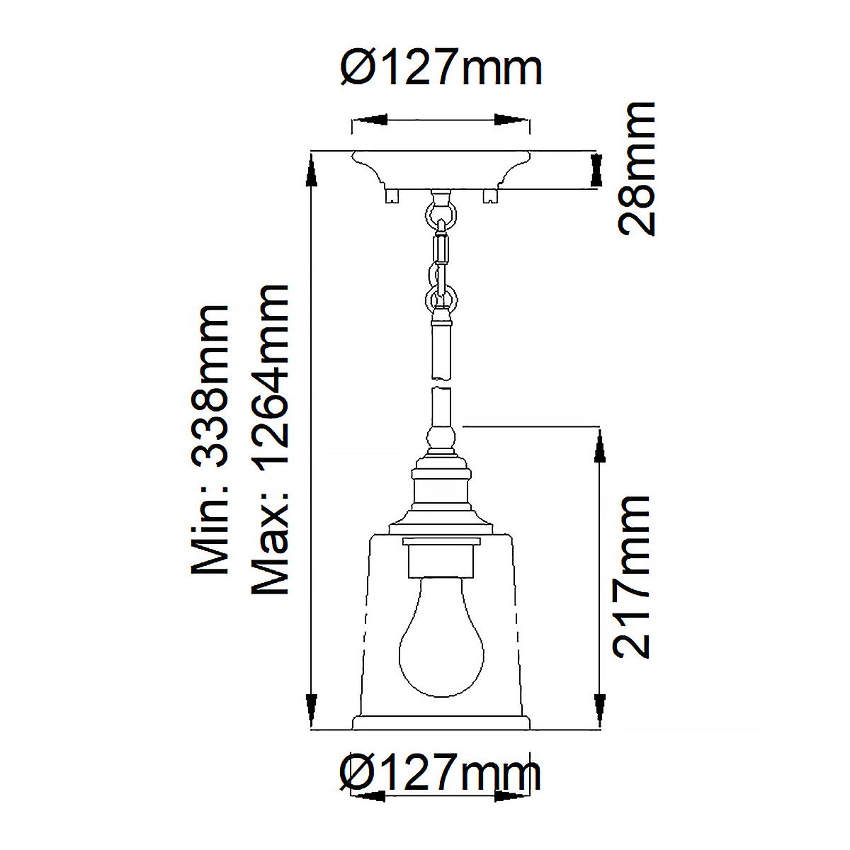 Подвесной светильник со стеклянным плафоном в форме колокола с эффектом пузырьков Kichler в Грозном