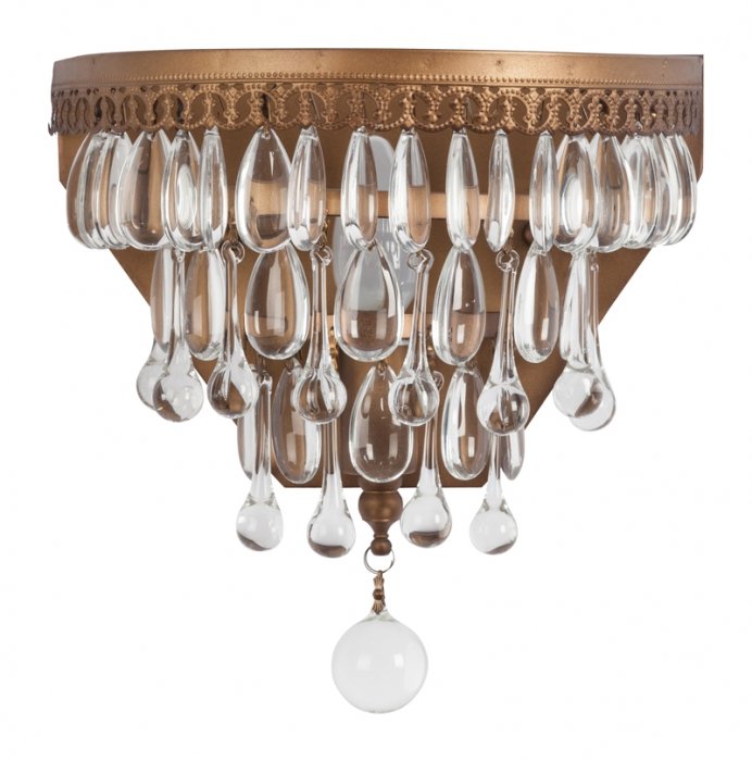 Бра Clarissa Glass Drop Sconce Бронза Бра Clarissa Glass Drop Sconce Бронза в Грозном | Loft Concept