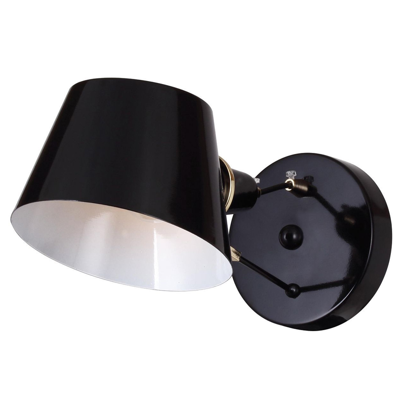 Черное бра Retro Future Light Черный Белый Золотой Черное бра Retro Future Light Черный Белый Золотой в Грозном | Loft Concept