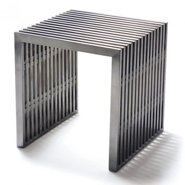 Приставной стол Metal Ribs Counter Table Золотой Хром Приставной стол Metal Ribs Counter Table Золотой Хром в Грозном | Loft Concept