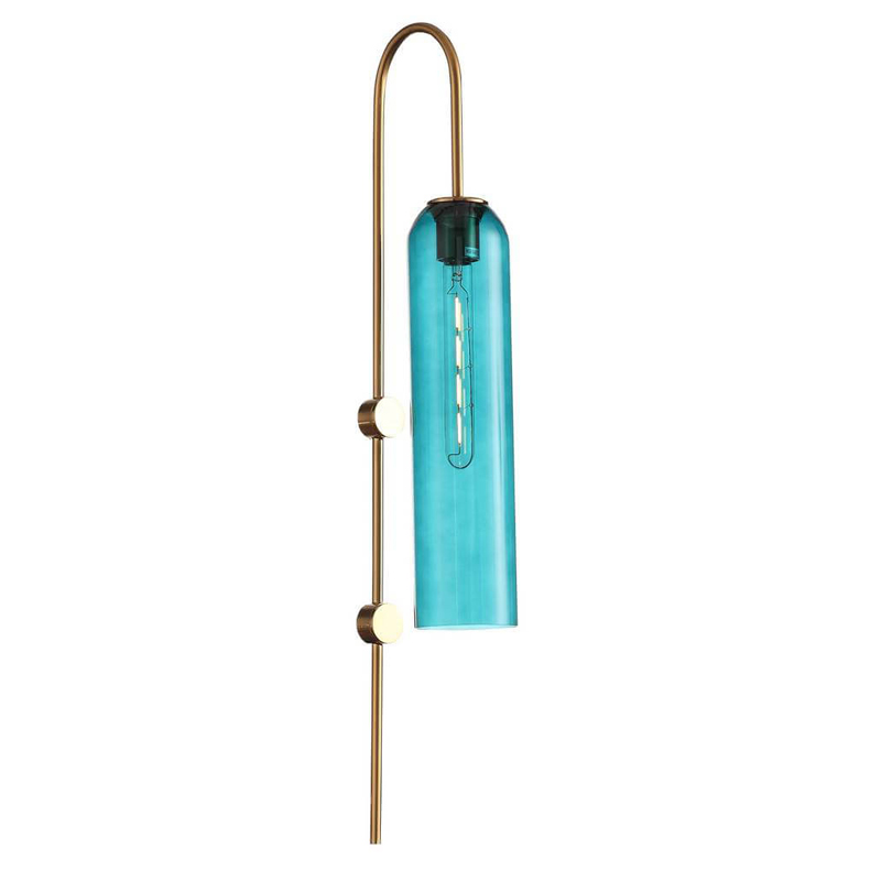 Бра ARTICOLO float Wall Sconce Blue Голубой Латунь Бра ARTICOLO float Wall Sconce Blue Голубой Латунь в Грозном | Loft Concept