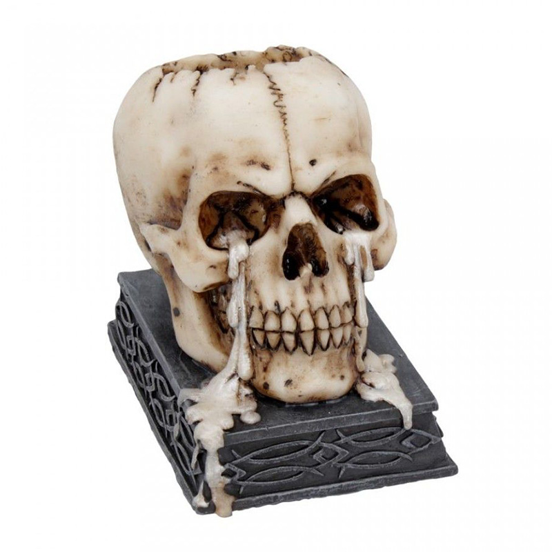 Подсвечник Skull Candlestick Серый Коричневый Подсвечник Skull Candlestick Серый Коричневый в Грозном | Loft Concept