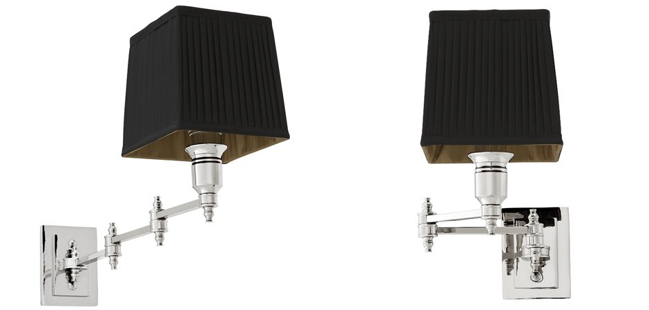 Бра Wall Lamp Lexington Swing Nickel+Black Бра Wall Lamp Lexington Swing Nickel+Black - Loft-Concept в Грозном