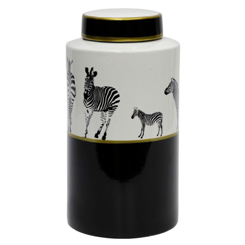 Ваза Zebra Vase white and black 32 Белый Черный Золотой Ваза Zebra Vase white and black 32 Белый Черный Золотой в Грозном | Loft Concept