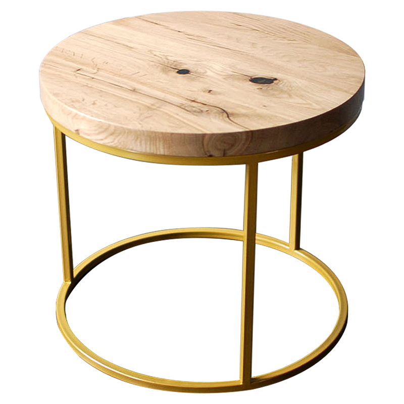 Кофейный стол Beck Industrial Metal Rust Coffee Table Светлый дуб Золотой Кофейный стол Beck Industrial Metal Rust Coffee Table Светлый дуб Золотой в Грозном | Loft Concept