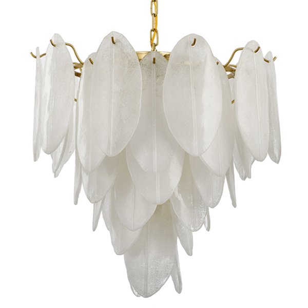 Люстра Angel Style Italian Murano Glass Золотой Прозрачный белый Люстра Angel Style Italian Murano Glass Золотой Прозрачный белый в Грозном | Loft Concept