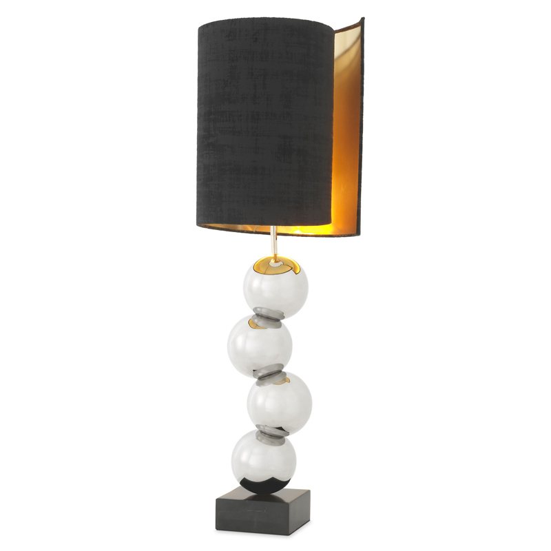 Настольная лампа Eichholtz Table Lamp Aerion Nickel Черный Никель Черный Мрамор Nero Настольная лампа Eichholtz Table Lamp Aerion Nickel Черный Никель Черный Мрамор Nero в Грозном | Loft Concept
