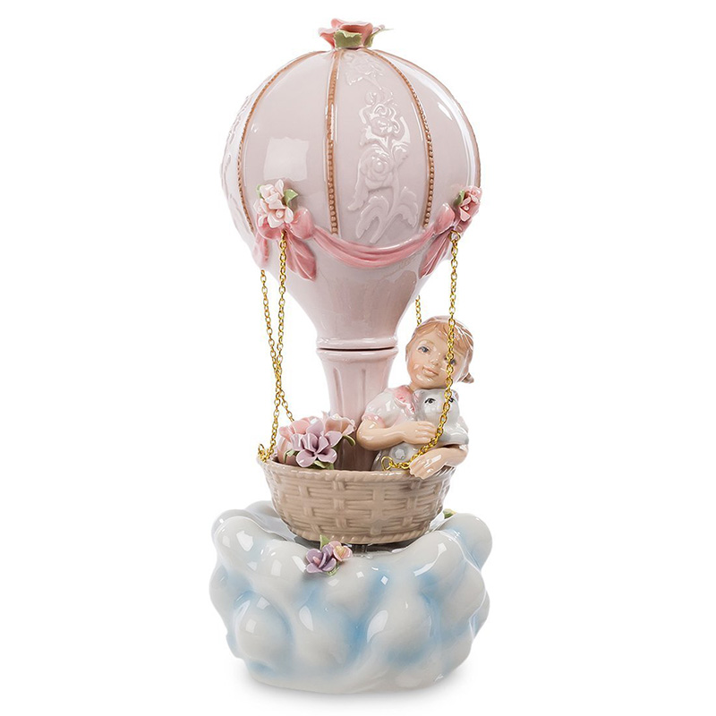 Статуэтка фарфоровая музыкальная Девочка на воздушном шаре Charming Statuette Белый Розовый Серо-голубой Бежевый Статуэтка фарфоровая музыкальная Девочка на воздушном шаре Charming Statuette Белый Розовый Серо-голубой Бежевый в Грозном | Loft Concept
