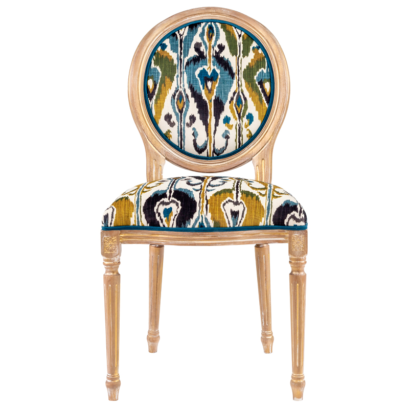 Стул из натурального бука Ikat Pattern Золотой Мульти Стул из натурального бука Ikat Pattern Золотой Мульти в Грозном | Loft Concept