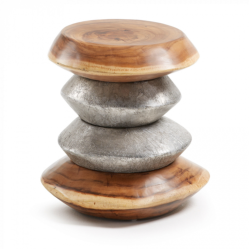 Приставной стол Flat Beads Table Древесина Серебряный Приставной стол Flat Beads Table Древесина Серебряный в Грозном | Loft Concept