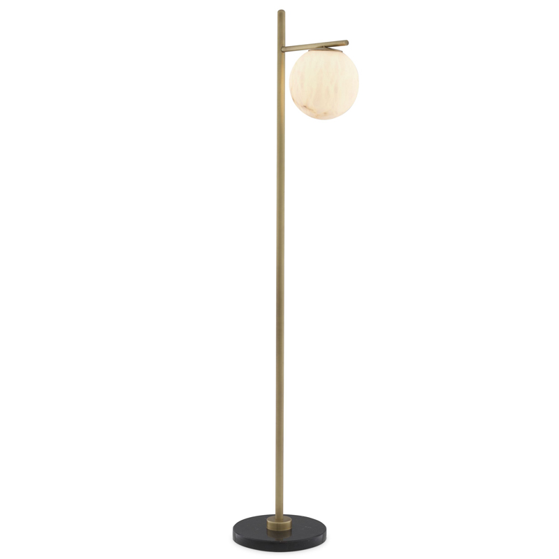 Торшер Eichholtz Floor Lamp Faloria Белый Латунь Античная полированная Черный Мрамор Nero Торшер Eichholtz Floor Lamp Faloria Белый Латунь Античная полированная Черный Мрамор Nero в Грозном | Loft Concept