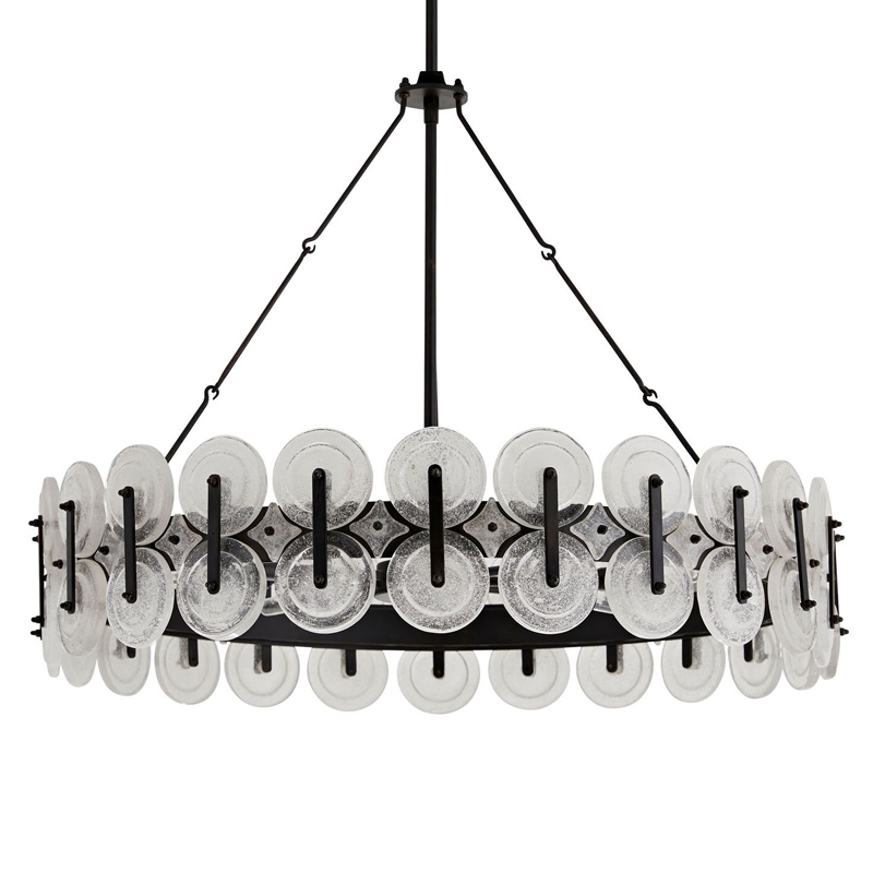 Люстра Arteriors RONDELLE CHANDELIER Черный Прозрачный Люстра Arteriors RONDELLE CHANDELIER Черный Прозрачный в Грозном | Loft Concept