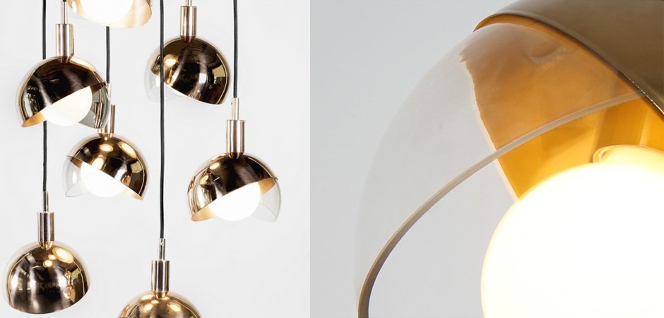 Подвесной светильник Half Closed Balls Подвесной светильник Half Closed Balls - Loft-Concept в Грозном