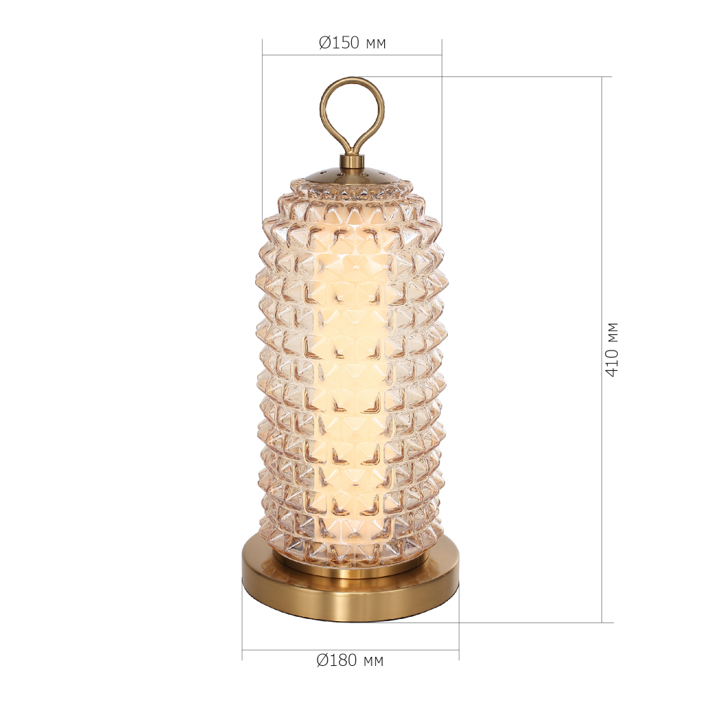 Настольная лампа с факутрным стеклянным плафоном Sonora в Грозном