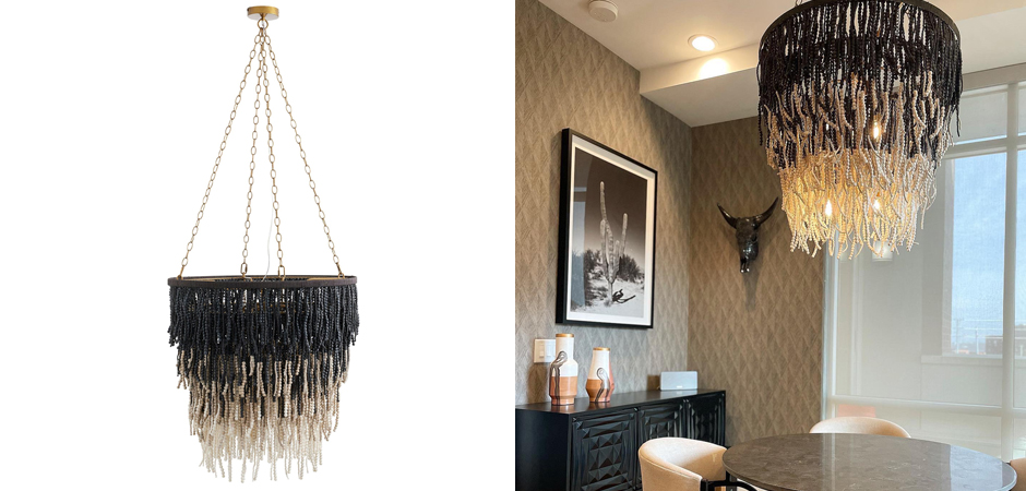 Люстра Амбре деревянные бусы LIZZY CHANDELIER Люстра Амбре деревянные бусы LIZZY CHANDELIER - Loft-Concept в Грозном