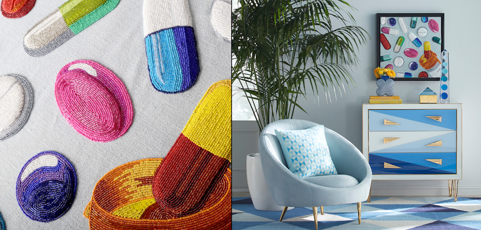 Панно Jonathan Adler HAPPY PILLS BEADED WALL ART Панно Jonathan Adler HAPPY PILLS BEADED WALL ART - Loft-Concept в Грозном