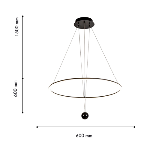 Светодиодная люстра Black LED Circle and Ball Lamp Светодиодная люстра Black LED Circle and Ball Lamp в Грозном