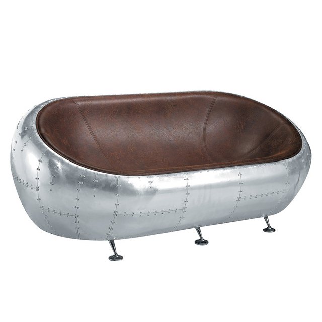 Диван Canape Egg Aviator sofa Алюминий Коричневый Диван Canape Egg Aviator sofa Алюминий Коричневый в Грозном | Loft Concept