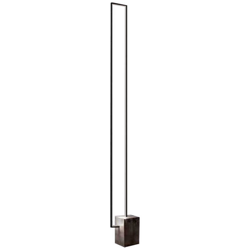 Торшер Лофт Светодиодный Rectangular Vertical LED Floor Lamp Черный Серый бетон Торшер Лофт Светодиодный Rectangular Vertical LED Floor Lamp Черный Серый бетон в Грозном | Loft Concept
