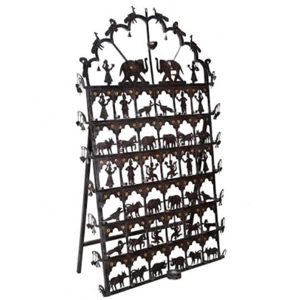 Большой подсвечник Large Indian Candlestick Винтажный черный Латунь Большой подсвечник Large Indian Candlestick Винтажный черный Латунь в Грозном | Loft Concept