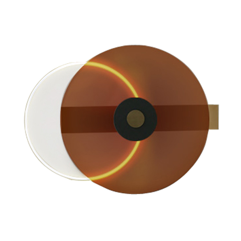 Бра Space Disk Wall lamp Янтарь (Amber) Прозрачный Черный в Грозном | Loft Concept 