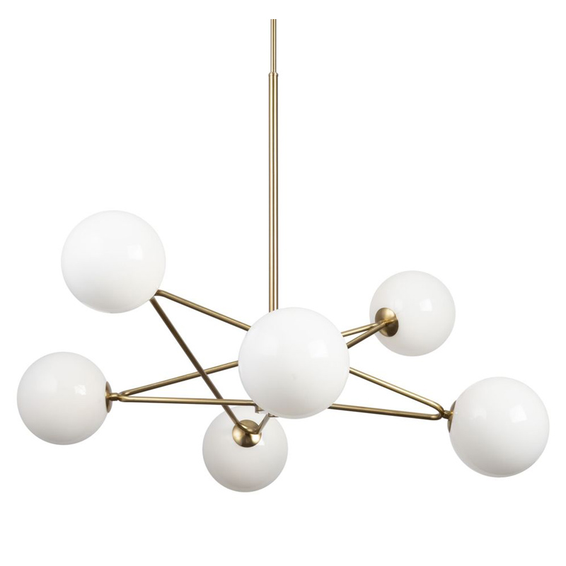Люстра Chandelier Constellation Orbs White Латунь Белый Люстра Chandelier Constellation Orbs White Латунь Белый в Грозном | Loft Concept