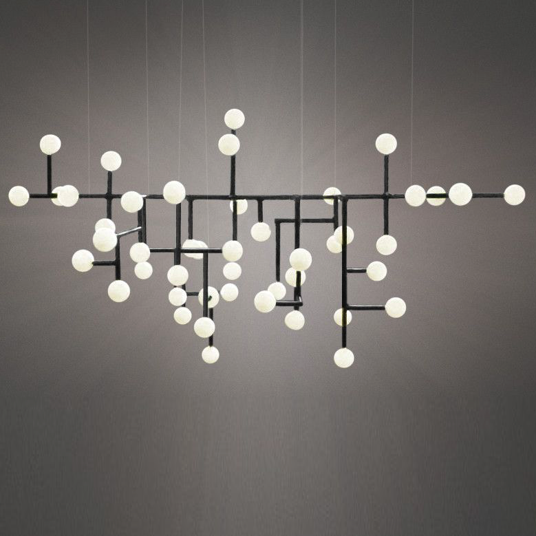 Подвесной светильник Chandelier Ingegerd Raman Lampkrona Черный Белый Подвесной светильник Chandelier Ingegerd Raman Lampkrona Черный Белый в Грозном | Loft Concept