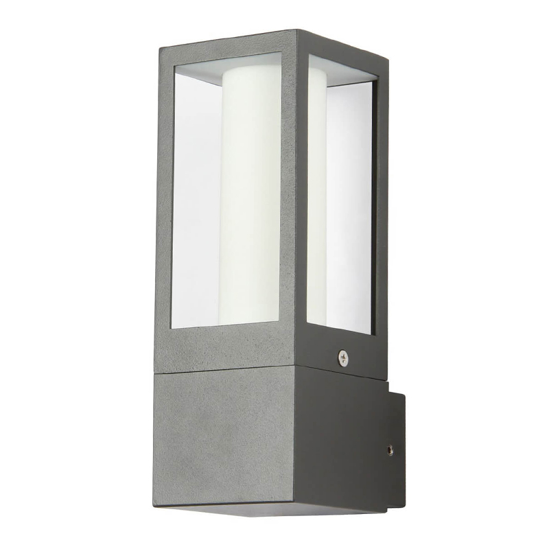 Уличный настенный светильник Leyton Street Lamp Черный Белый Прозрачное Стекло Уличный настенный светильник Leyton Street Lamp Черный Белый Прозрачное Стекло в Грозном | Loft Concept