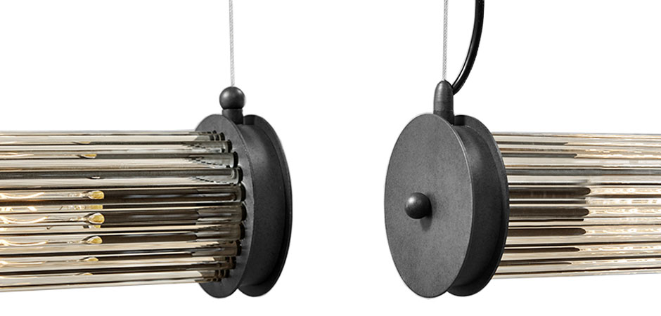 Подвесной светильник Glass TUBE Pendant Black Подвесной светильник Glass TUBE Pendant Black - Loft-Concept в Грозном