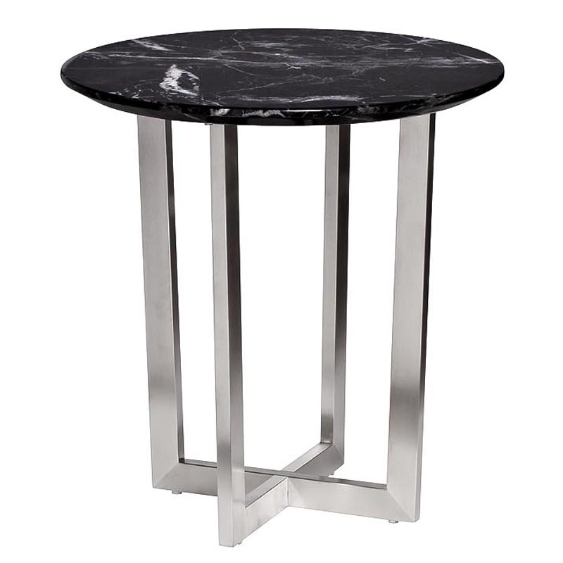 Приставной стол Adamson Side Table Серебряный Приставной стол Adamson Side Table Серебряный в Грозном | Loft Concept