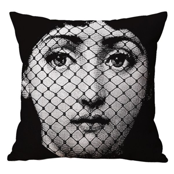 Декоративная подушка Fornasetti 078 Черно-белый Декоративная подушка Fornasetti 078 Черно-белый в Грозном | Loft Concept