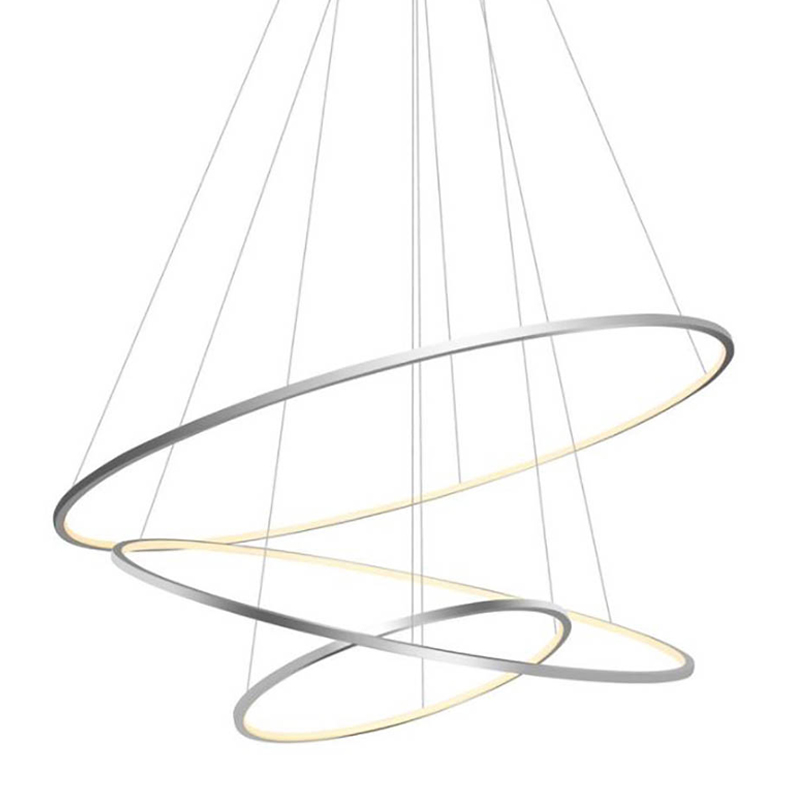Люстра Три Кольца Ring Horizontal Quintet Silver 3 Никель Люстра Три Кольца Ring Horizontal Quintet Silver 3 Никель в Грозном | Loft Concept