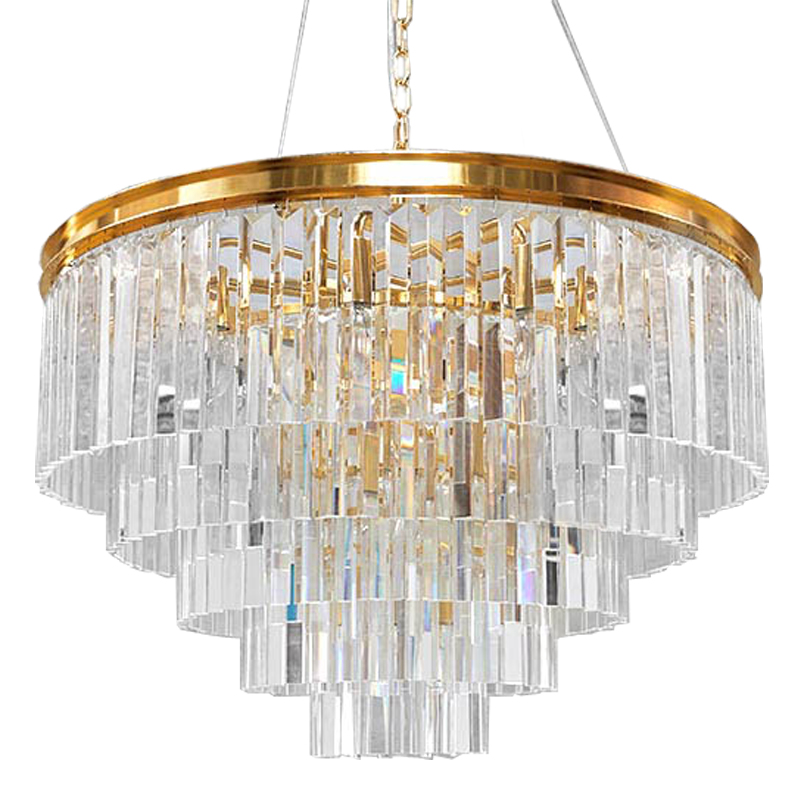 Люстра RH Odeon Chandelier Five Gold 80 Прозрачное Стекло Золотой Люстра RH Odeon Chandelier Five Gold 80 Прозрачное Стекло Золотой в Грозном | Loft Concept