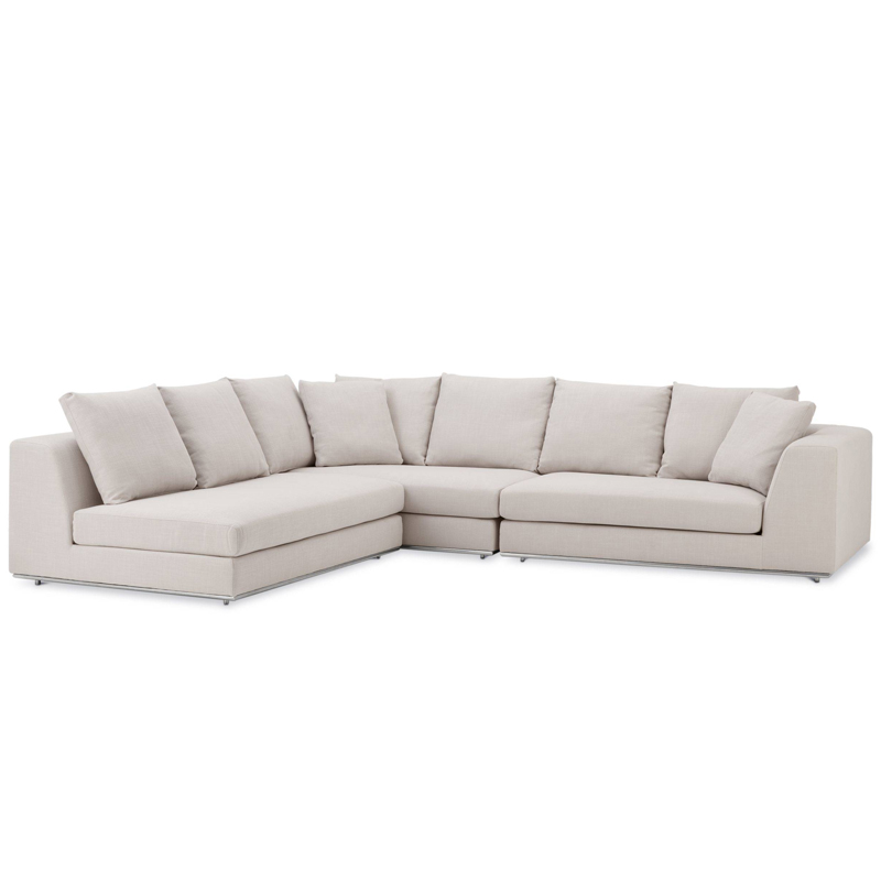 Диван Eichholtz Sofa Richard Gere Молочный Нержавеющая сталь Диван Eichholtz Sofa Richard Gere Молочный Нержавеющая сталь в Грозном | Loft Concept