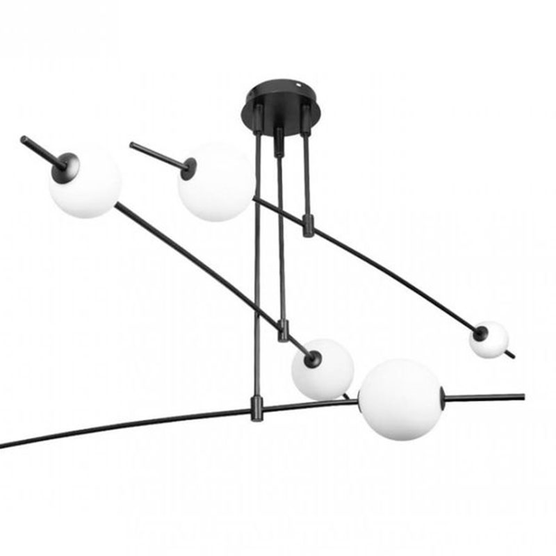 Люстра Balance Beads Libra 80 см Черный Белый Люстра Balance Beads Libra 80 см Черный Белый в Грозном | Loft Concept