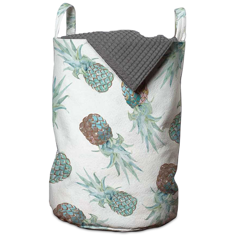 Корзина Pineapple Pattern Basket Голубой пастельный Белый Корзина Pineapple Pattern Basket Голубой пастельный Белый в Грозном | Loft Concept