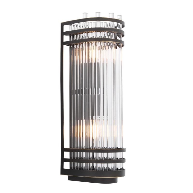 Бра Eichholtz Wall Lamp Gulf S Bronze Темная бронза Прозрачный Бра Eichholtz Wall Lamp Gulf S Bronze Темная бронза Прозрачный в Грозном | Loft Concept