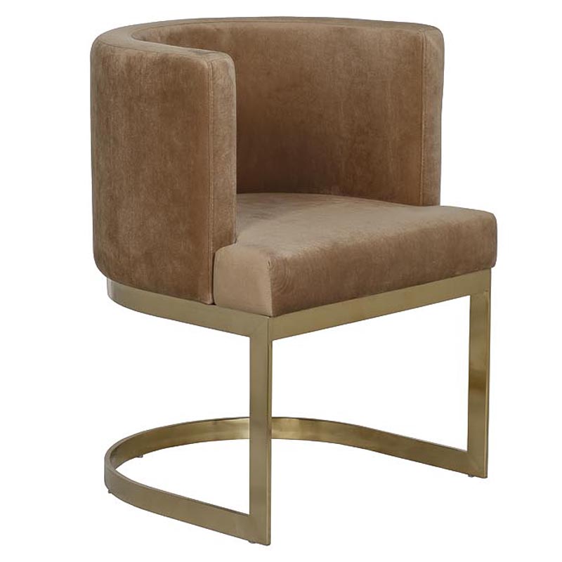 Стул Disalia Chair light brown Коричневый Золотой Стул Disalia Chair light brown Коричневый Золотой в Грозном | Loft Concept