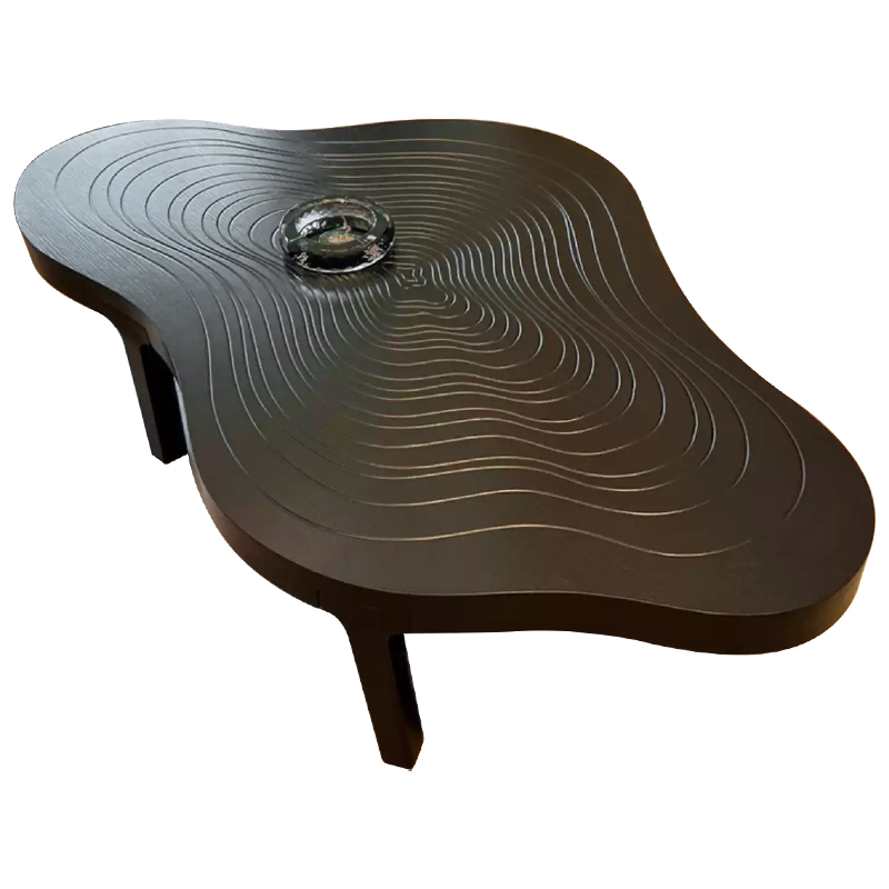 Кофейный стол Wade Curved Coffee Table Коричневый Кофейный стол Wade Curved Coffee Table Коричневый в Грозном | Loft Concept